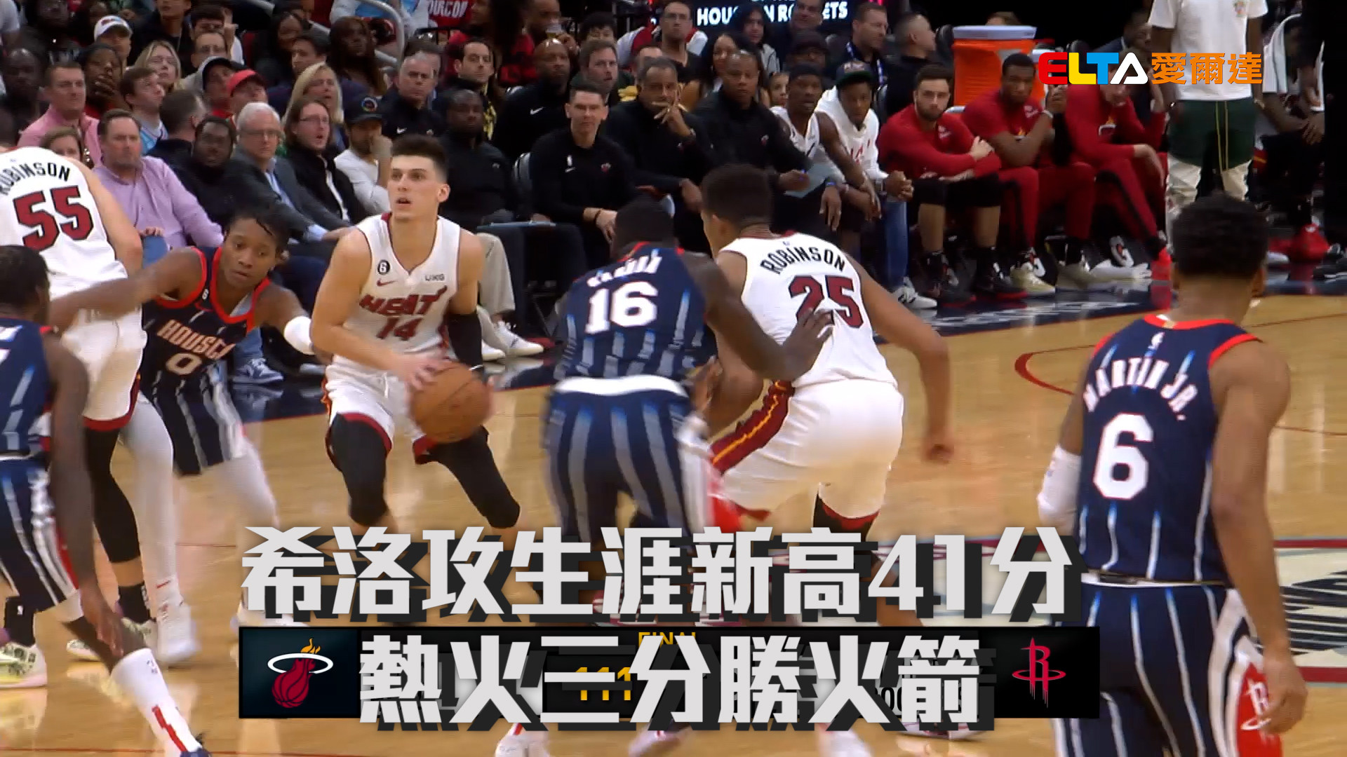 【NBA看愛爾達】希洛單場十顆三分 率熱火險勝火箭 12/16