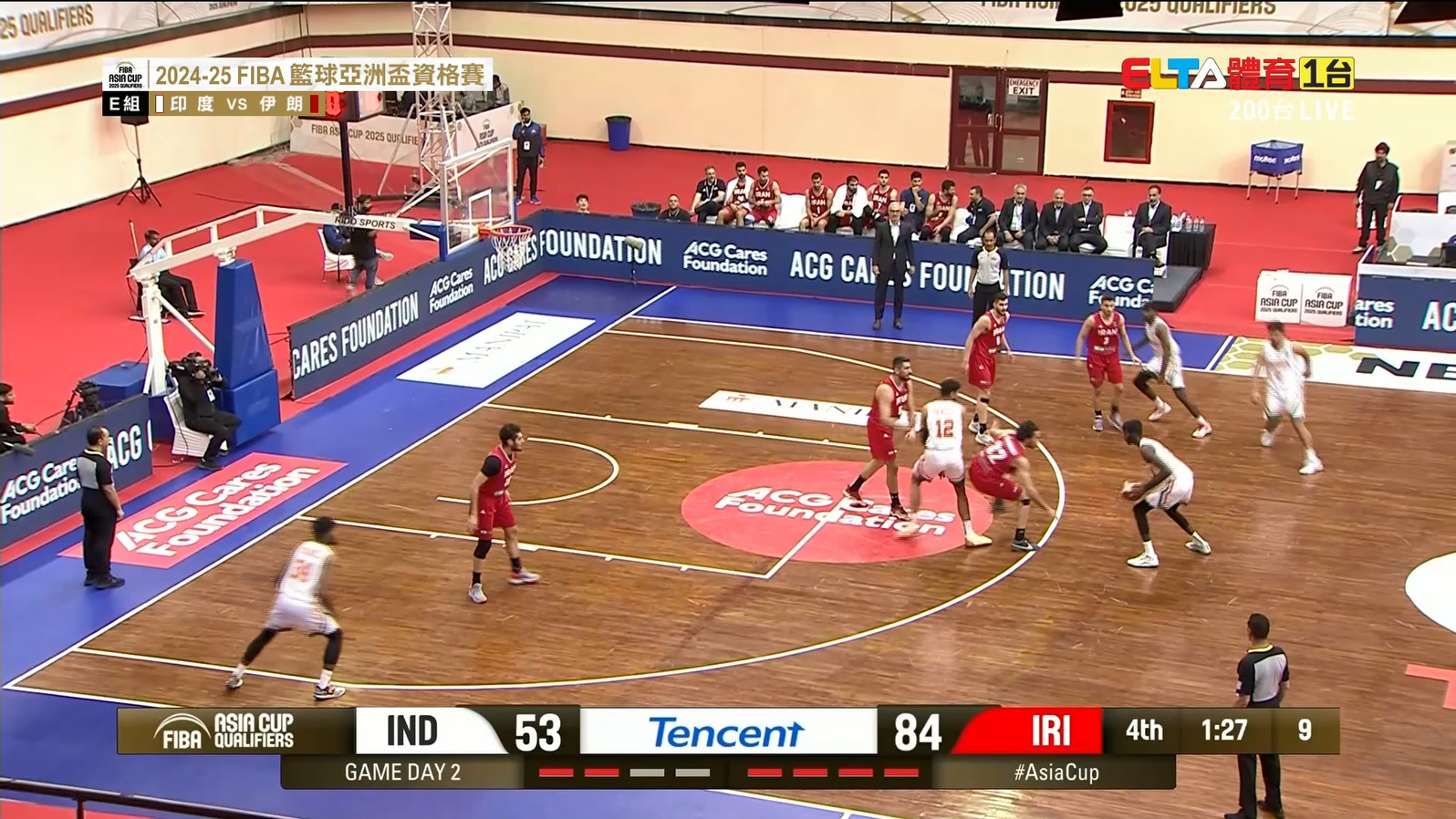 02/26 FIBA 籃球亞洲盃資格賽 伊朗VS印度 E組