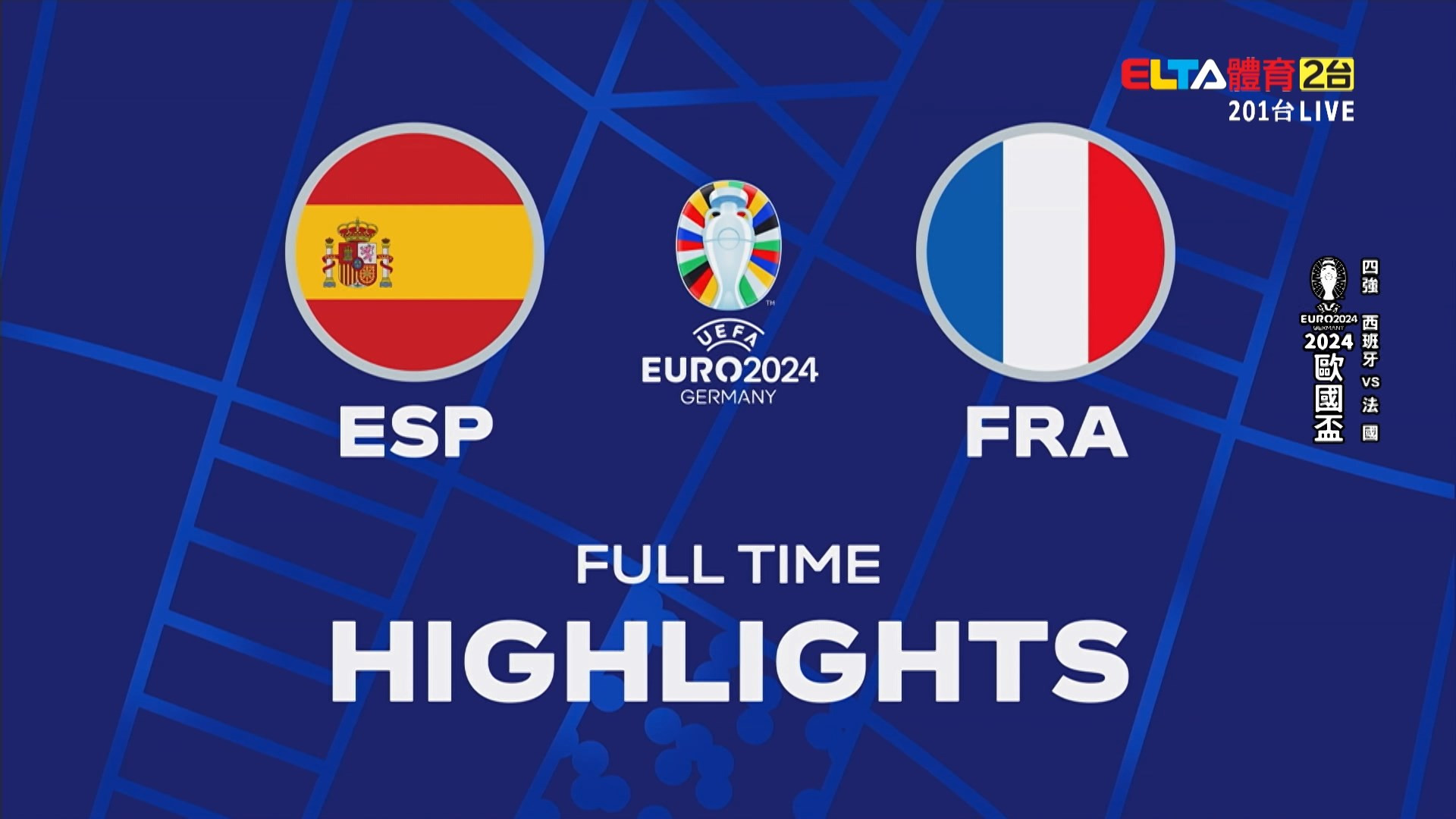 UEFA歐國盃 西班牙 VS 法國四強(全場精華) 