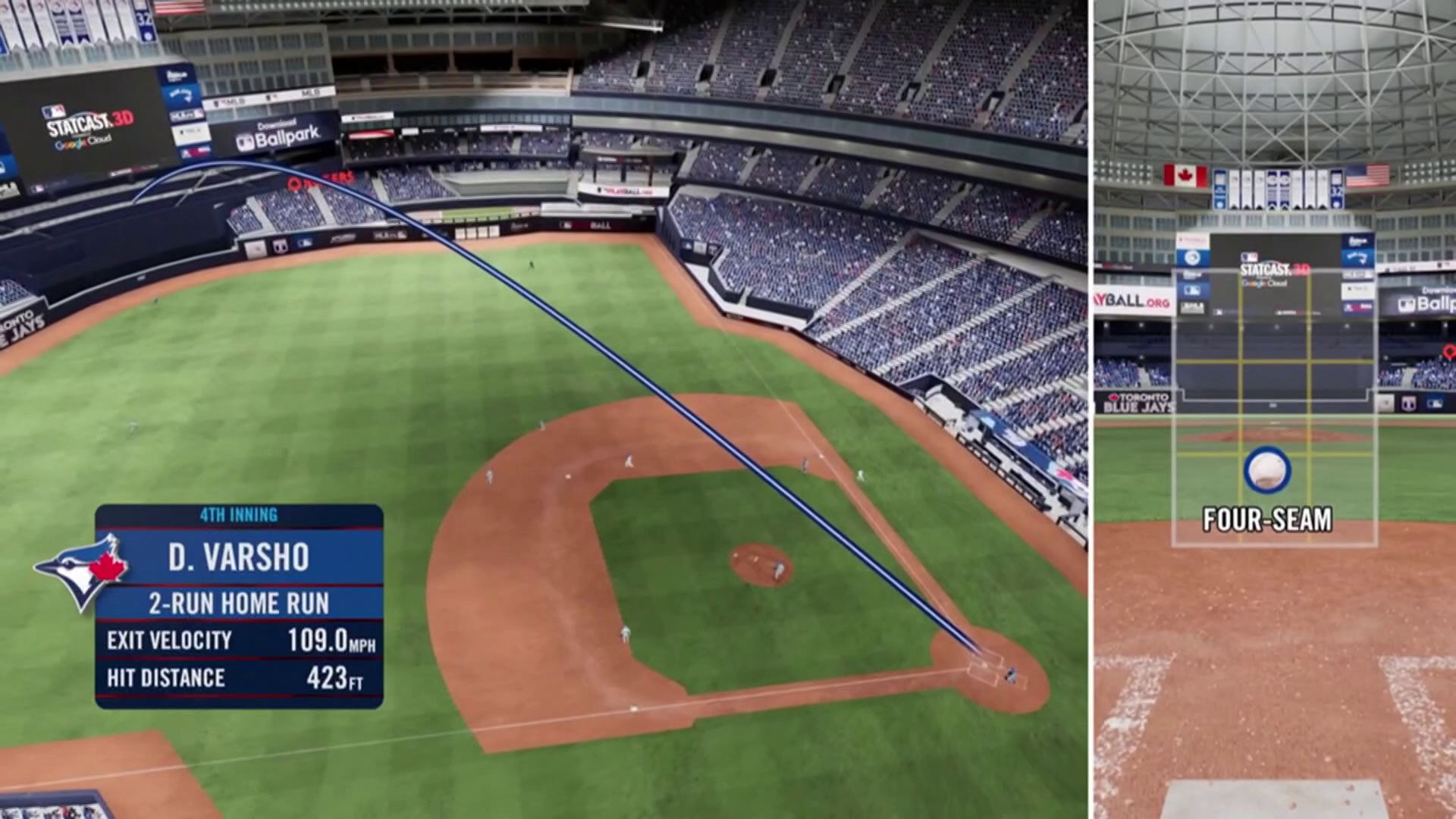 D.VARSHO四局下全壘打數據-世界大賽#1道奇VS藍鳥