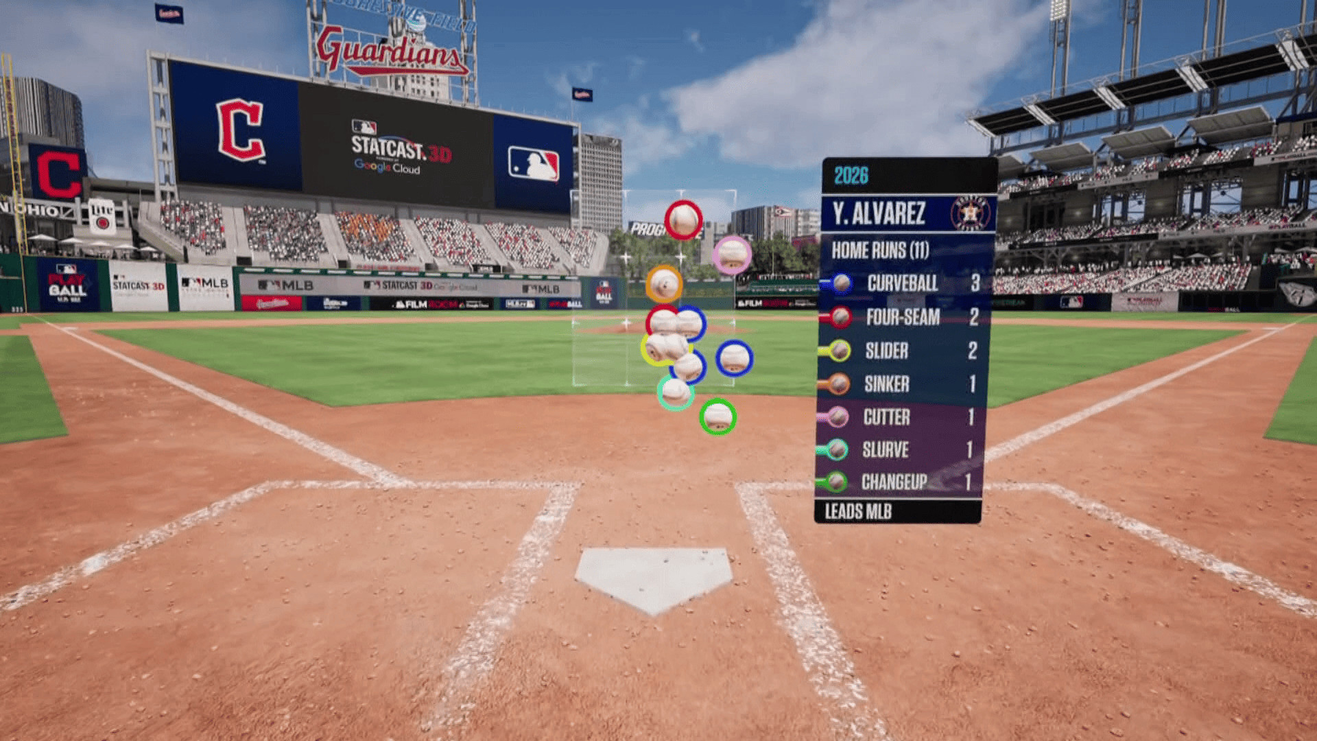 大棒一揮是本季第十一轟 全方位重砲Y.Alvarez重擊守護者-MLB太空人VS守護者