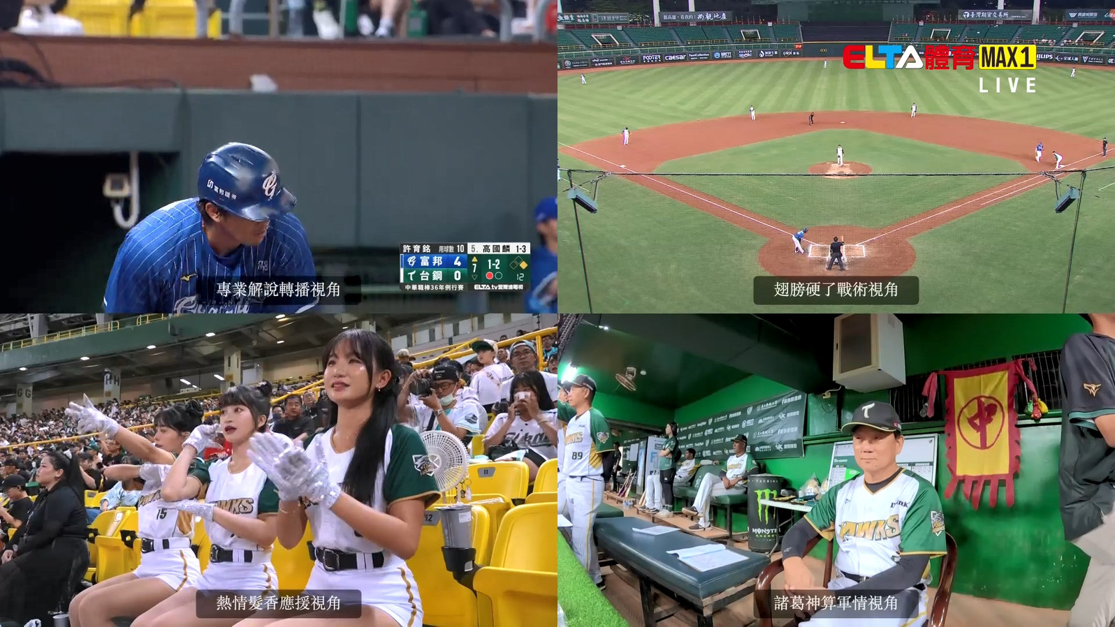 4/30 ELTA GO! 中華職棒台鋼雄鷹沉浸式多視角直播