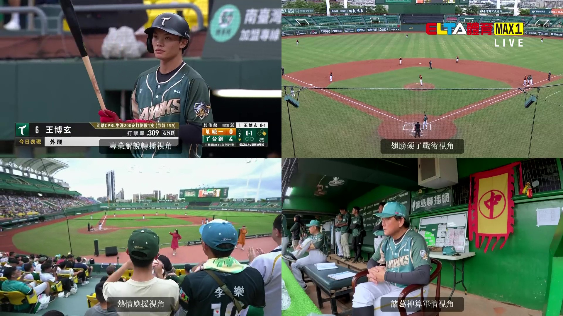 8/17 ELTA GO! 中華職棒台鋼雄鷹沉浸式多視角直播