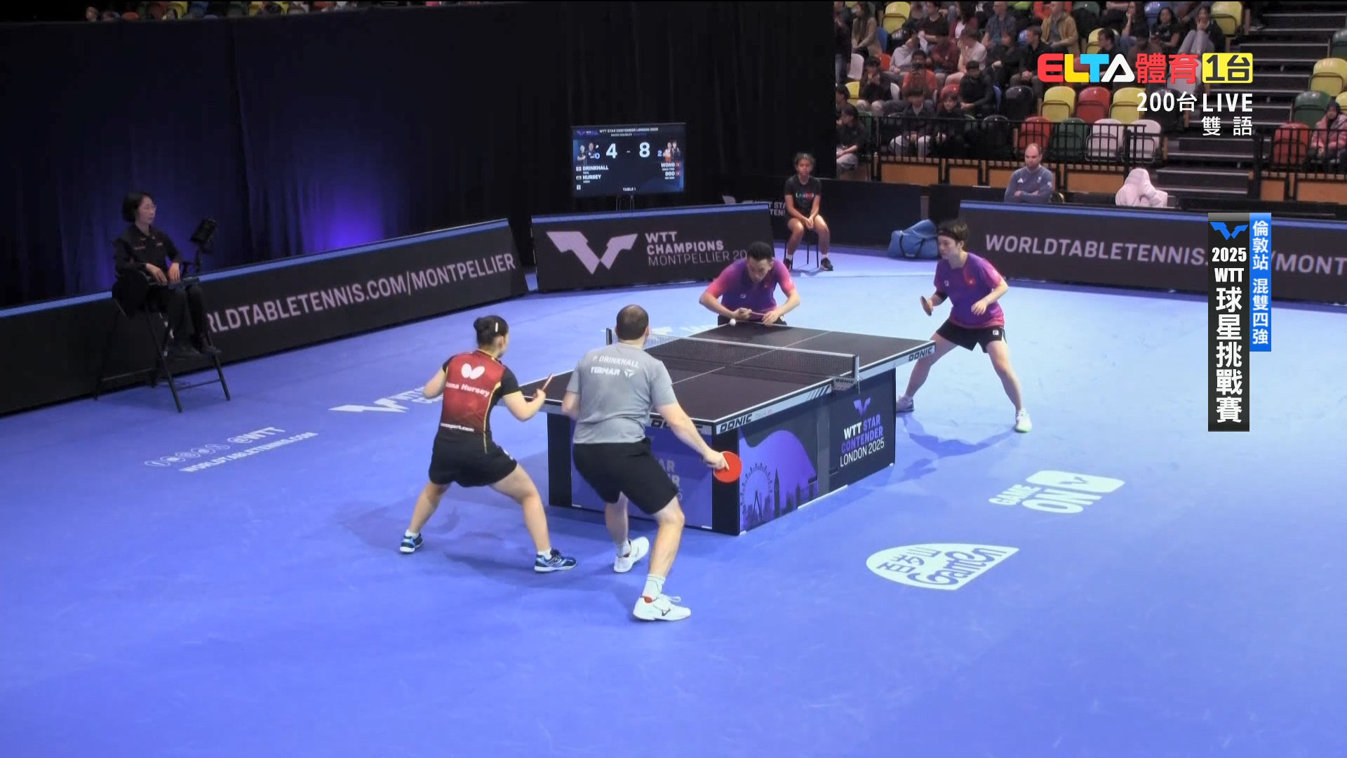 10/25 WTT球星挑戰賽 倫敦站 混雙四強/單打32強