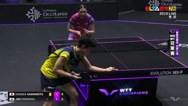 11/1 WTT冠軍賽 蒙佩利爾站 單打八強