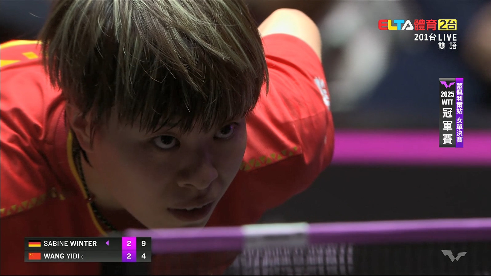 11/2 WTT冠軍賽 蒙佩利爾站 女單決賽