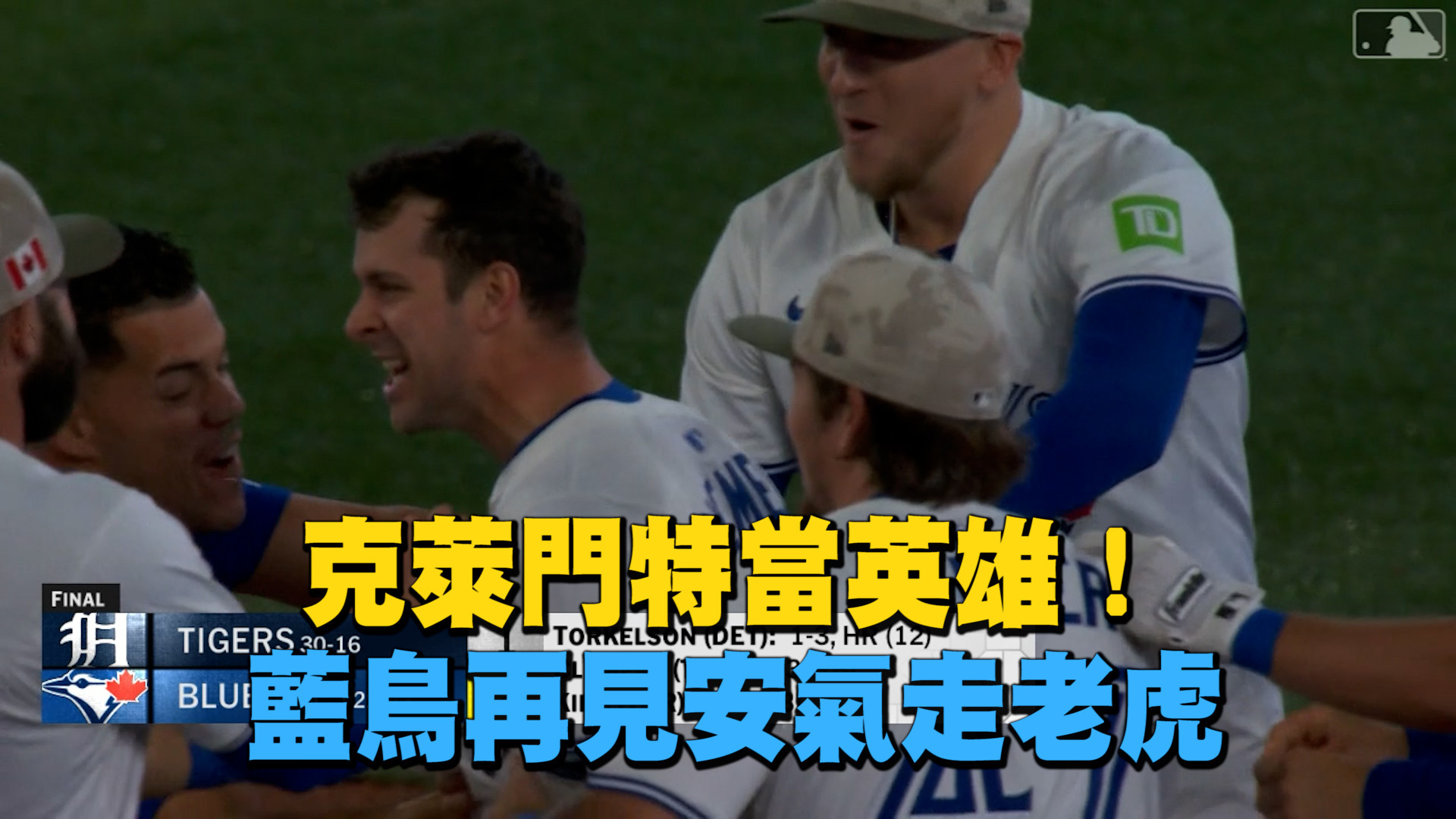 克萊門特當英雄！藍鳥再見安氣走老虎