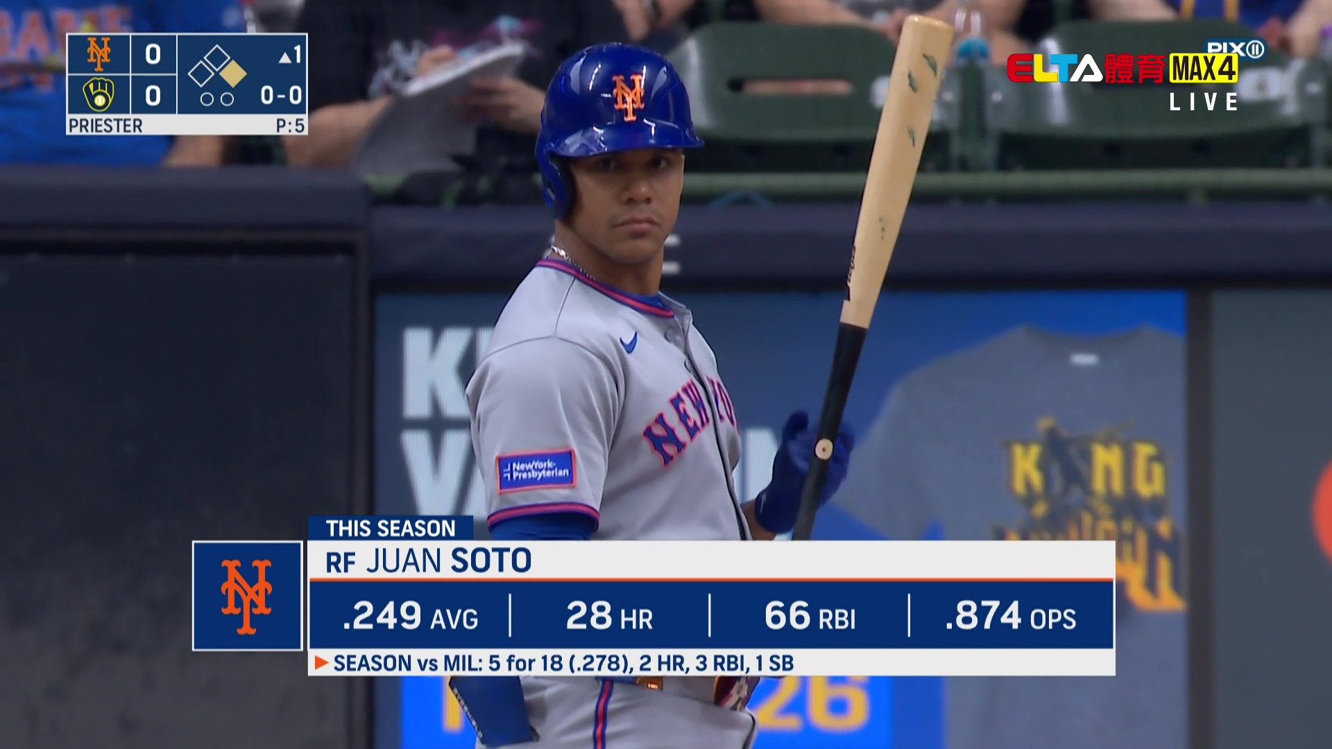 8/11 MLB 大都會 VS 釀酒人 Priester先發 (原音)