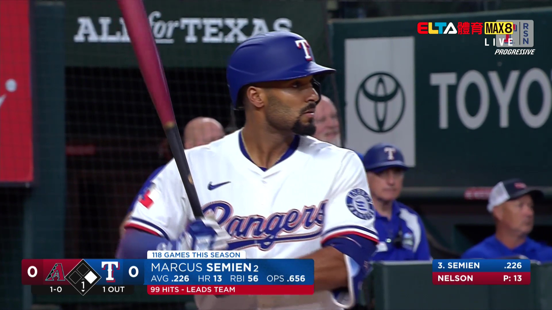 8/12 MLB 響尾蛇 VS 遊騎兵 (原音)