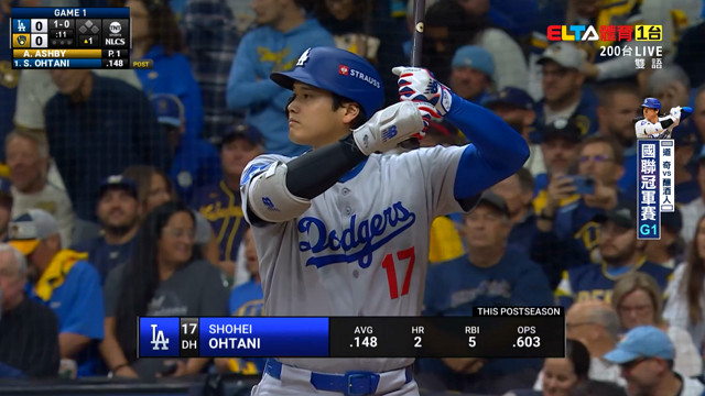 10/14 MLB 道奇 VS 釀酒人 國聯冠軍賽G1