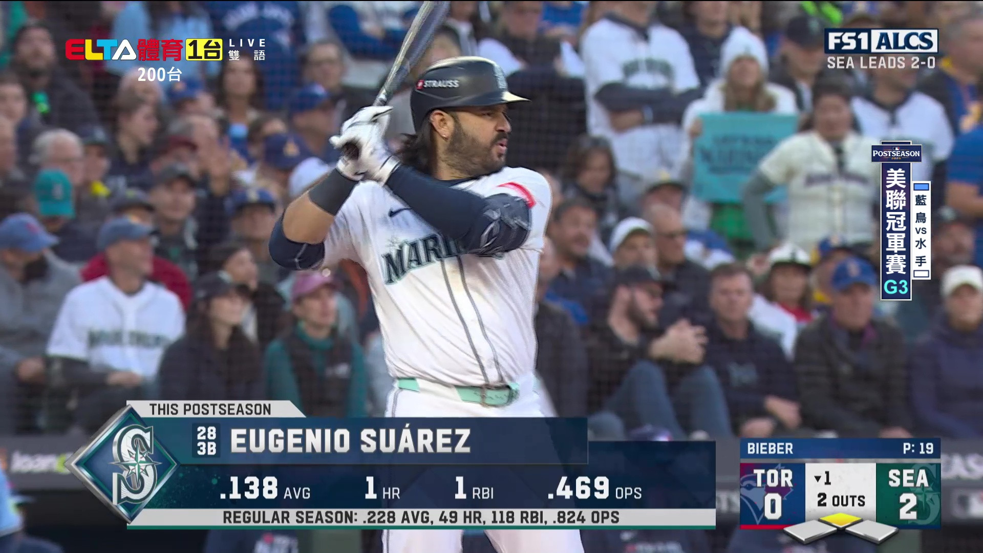 10/16 MLB 藍鳥 VS 水手 美聯冠軍賽G3