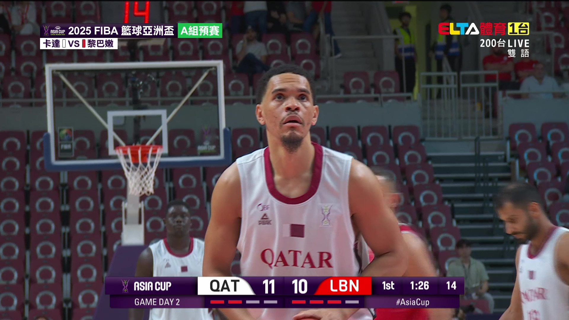 8/7 FIBA籃球亞洲盃 黎巴嫩 VS 卡達 A組預賽