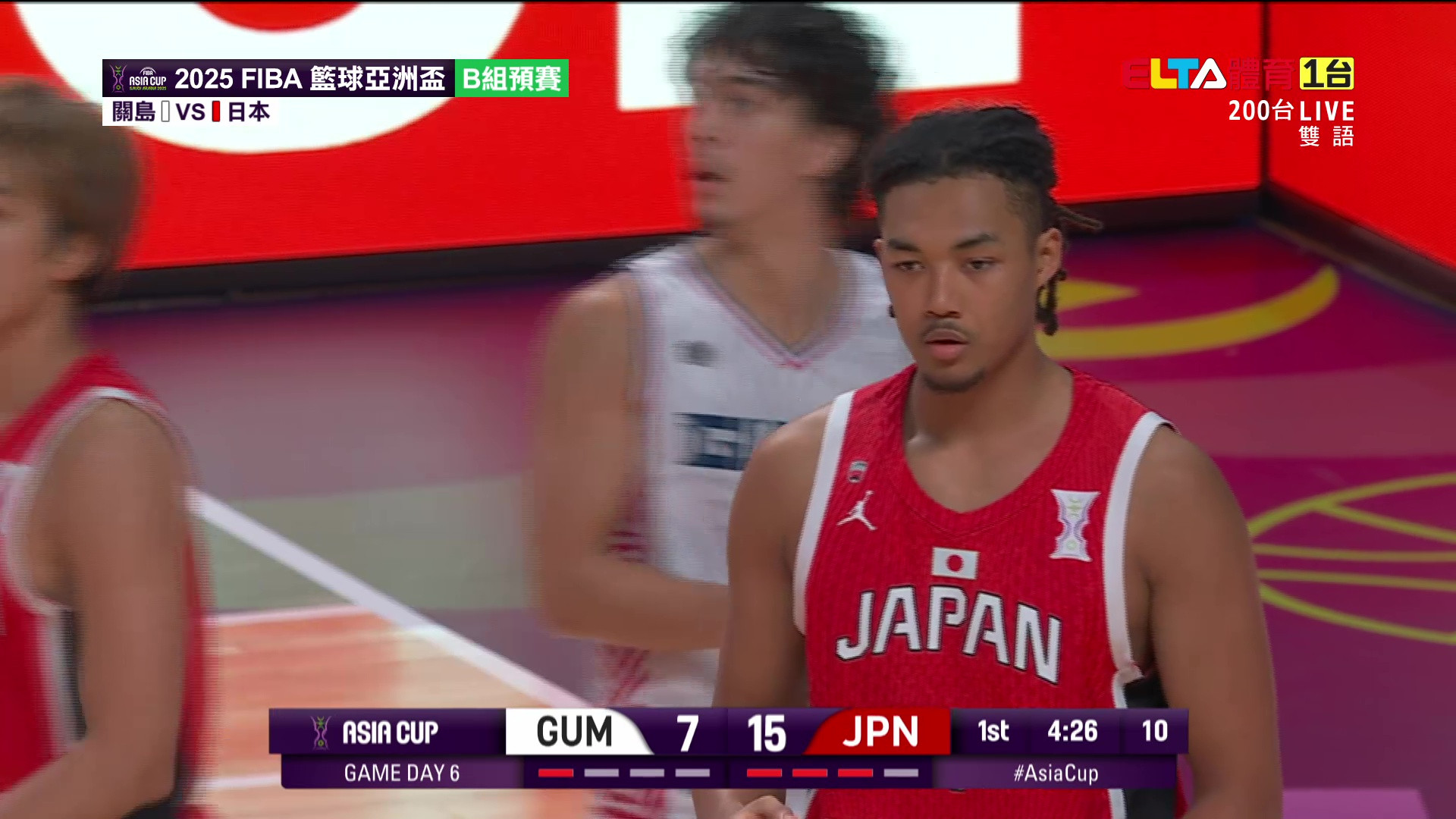 8/10 FIBA籃球亞洲盃 日本 VS 關島 B組預賽