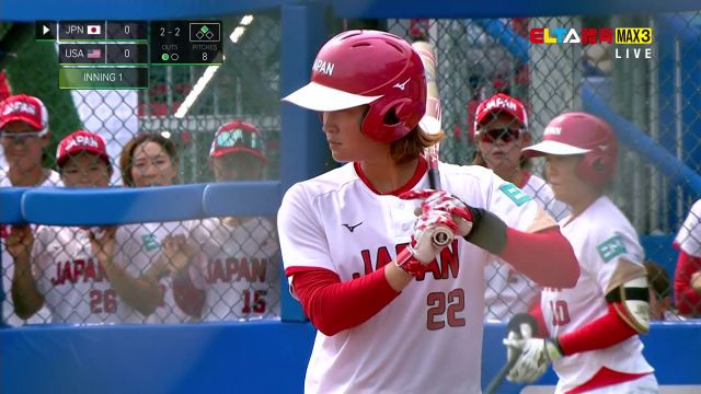 8/17 壘球 日本VS美國 女子四強 (原音) 訊號從1局上1出局開始