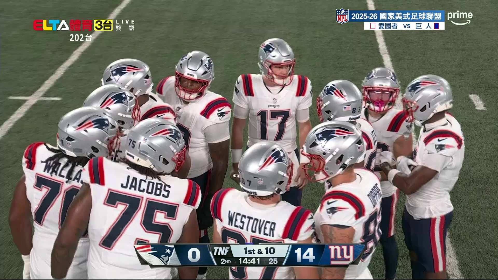 8/22 NFL 愛國者 VS 巨人 熱身賽第三週