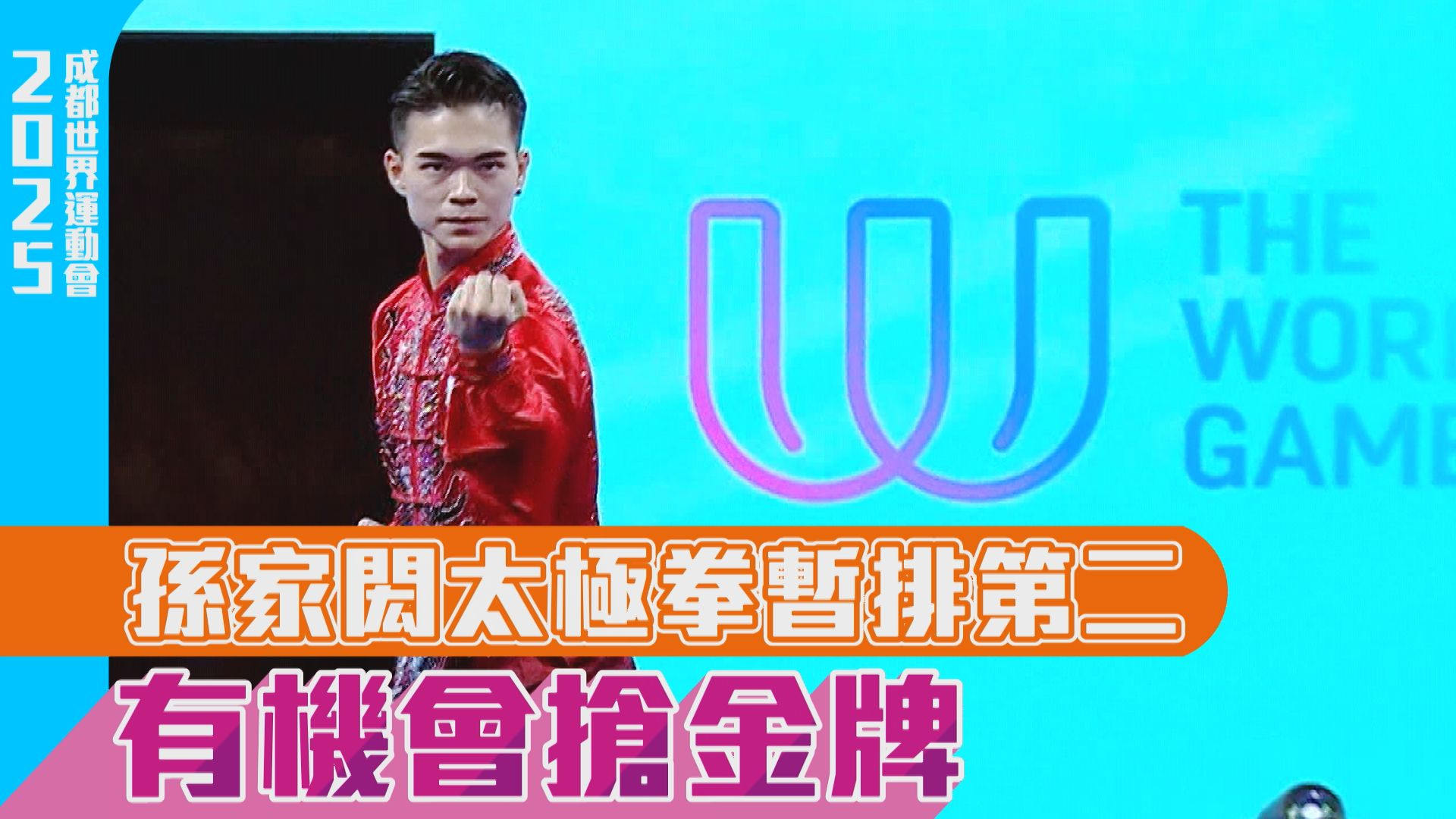孫家閎太極拳暫排第二 有機會搶金牌