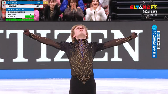 12/6 ISU花式滑冰大獎賽 總決賽 男子長曲