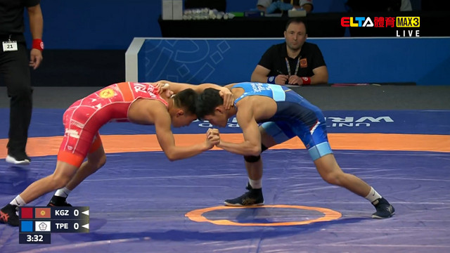 10/29 亞洲青年運動會 鍾俊華 鄭宥希 角力 男48/55/65/80/女43/49/57/69公斤級自由式預賽 (原音)