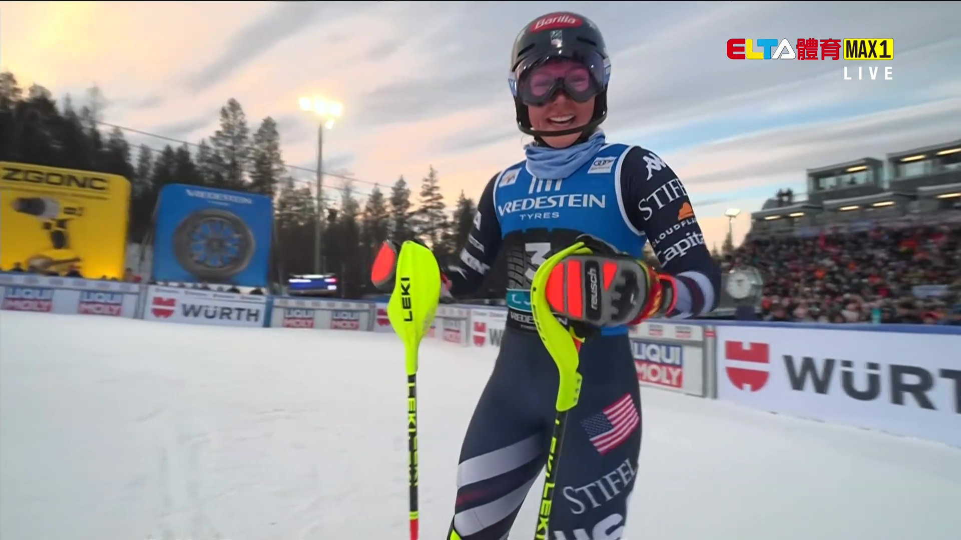 11/15 FIS高山滑雪世界盃 芬蘭站 女子曲道賽第1趟(原音)