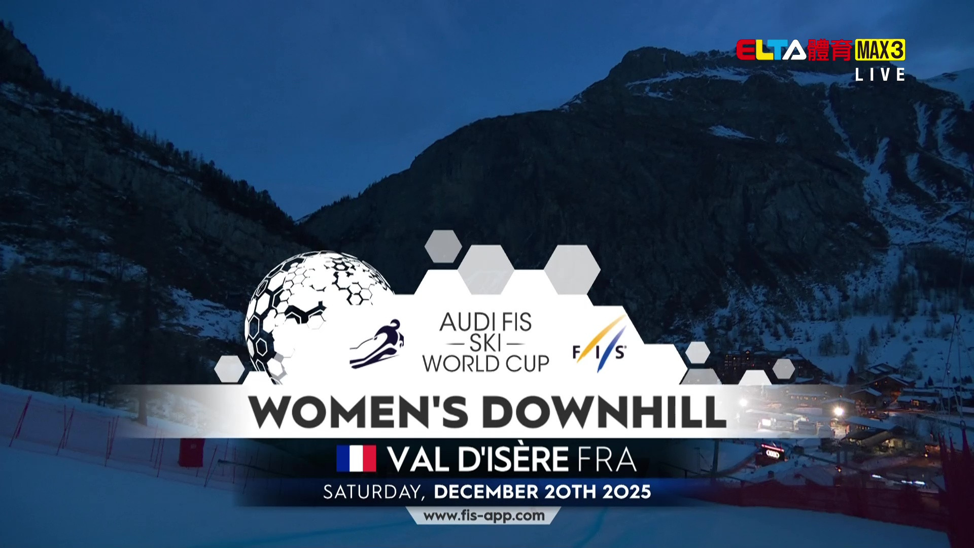 12/20 FIS高山滑雪世界盃 法國站 女子下坡賽(原音)