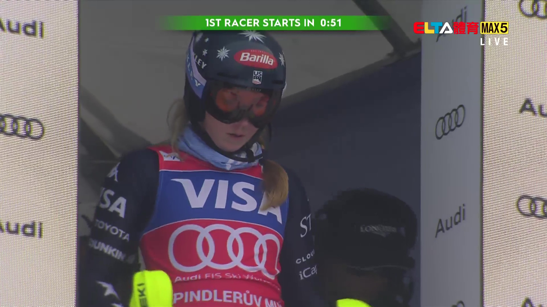 1/25 FIS高山滑雪世界盃 捷克站 女子曲道賽第1趟(原音)