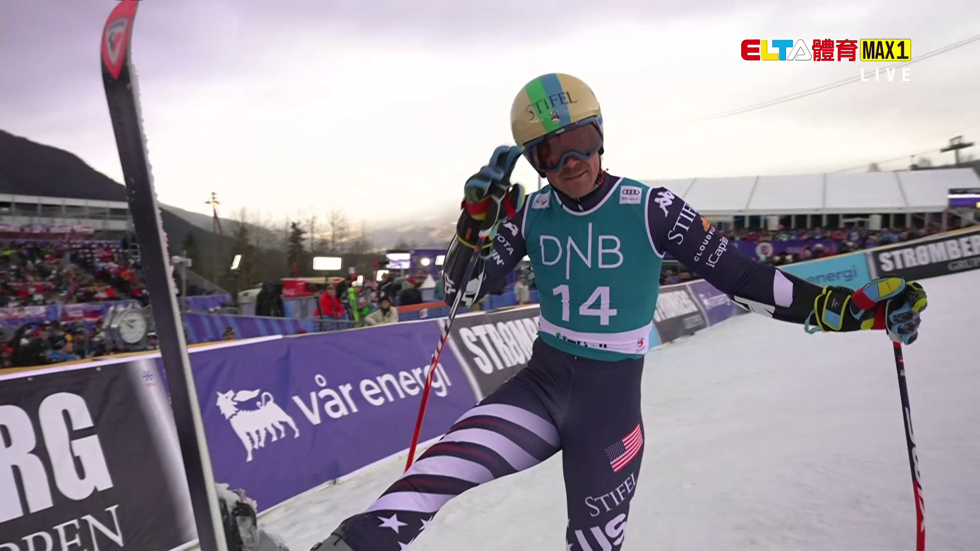 3/24 FIS高山滑雪世界盃 挪威站 男子大曲道賽第1趟(原音)