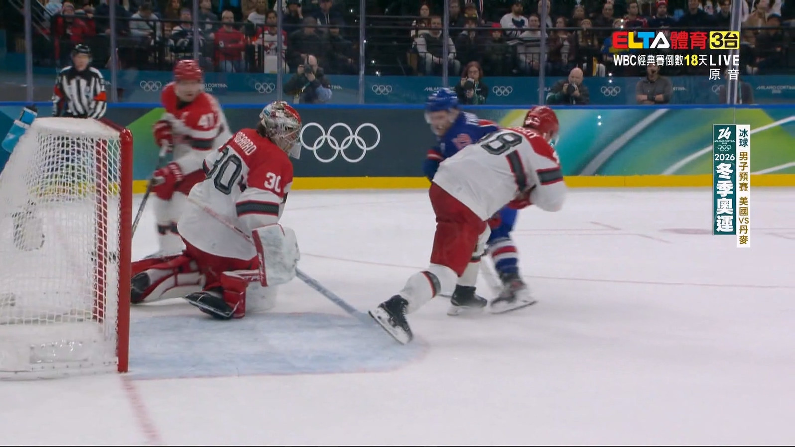 2/15 冬季奧運 美國VS丹麥 冰球 男子預賽(原音)