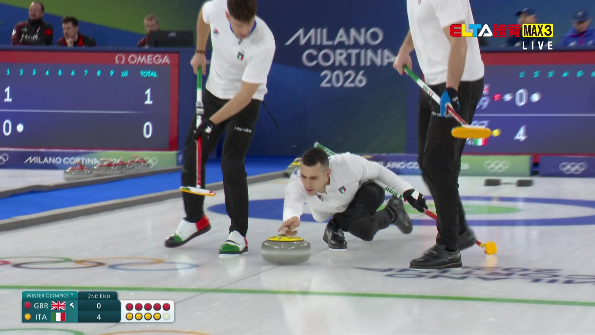 2/13 冬季奧運 英國VS義大利 冰壺 男子預賽 (原音)