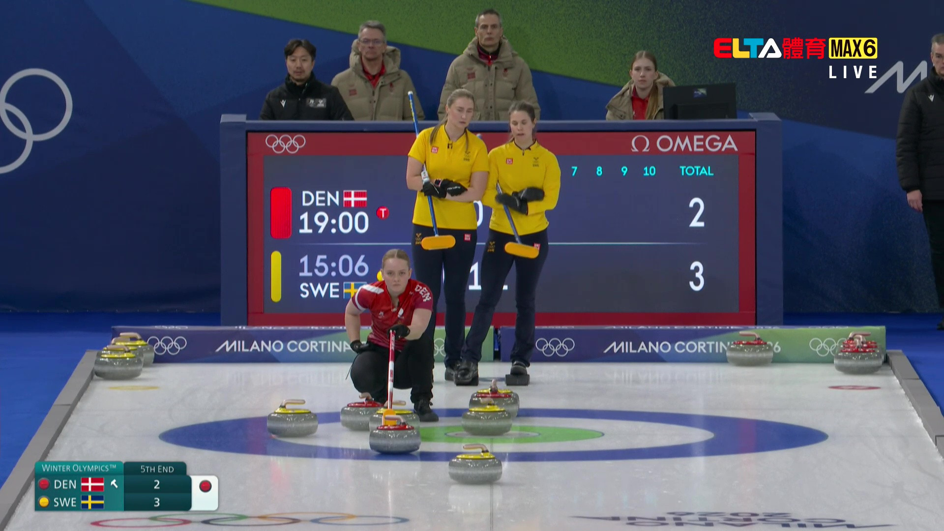 2/13 冬季奧運 丹麥VS瑞典 冰壺 女子預賽 (原音)
