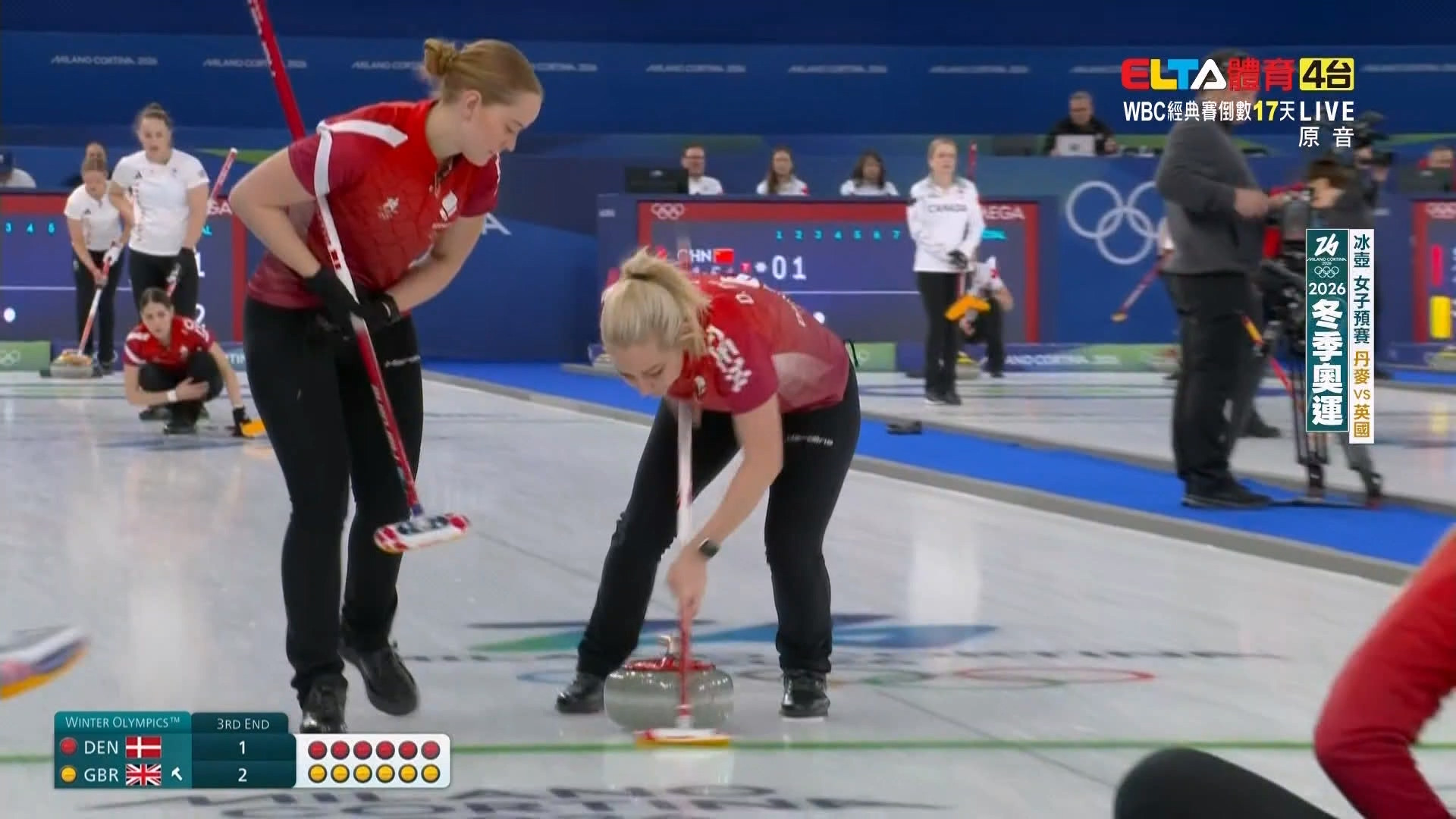 2/16 冬季奧運 丹麥VS英國 冰壺 女子預賽 (原音)