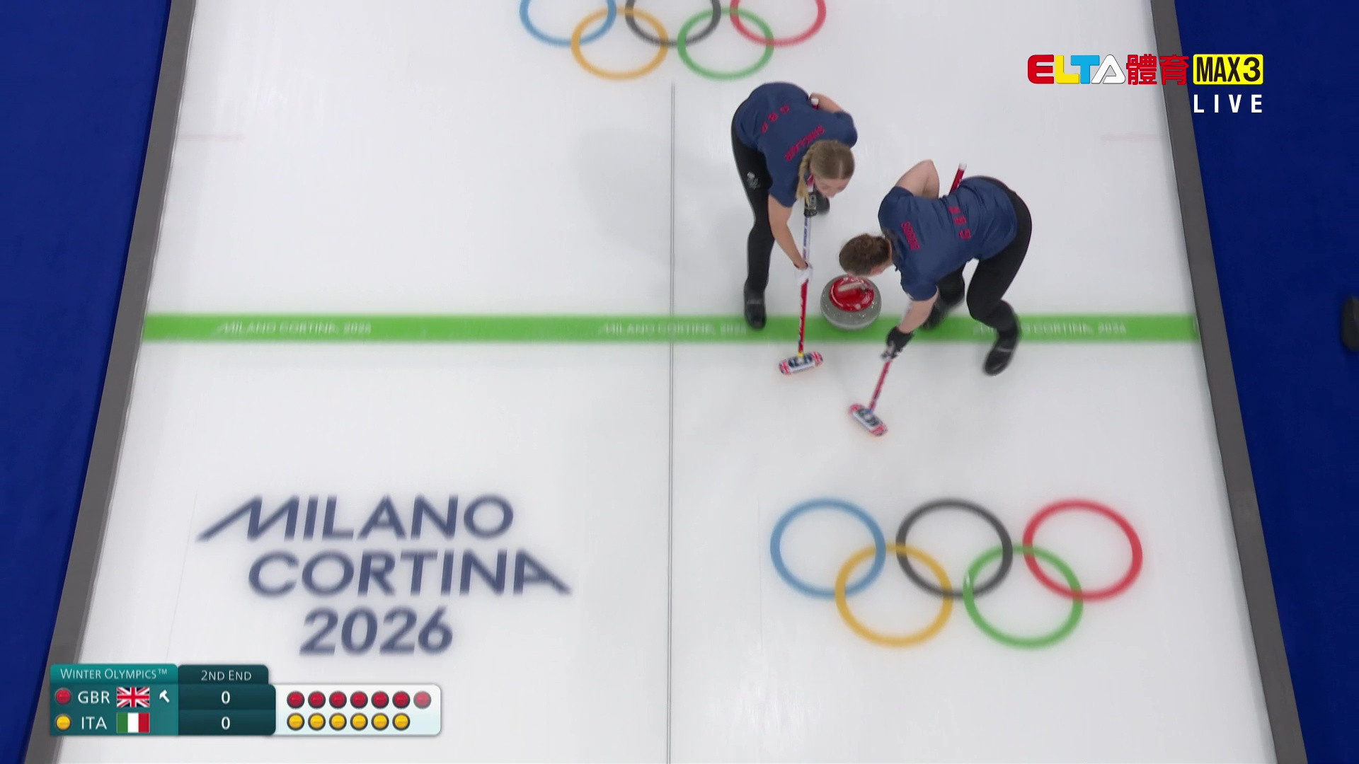 2/19 冬季奧運 英國VS義大利 冰壺 女子預賽(原音)