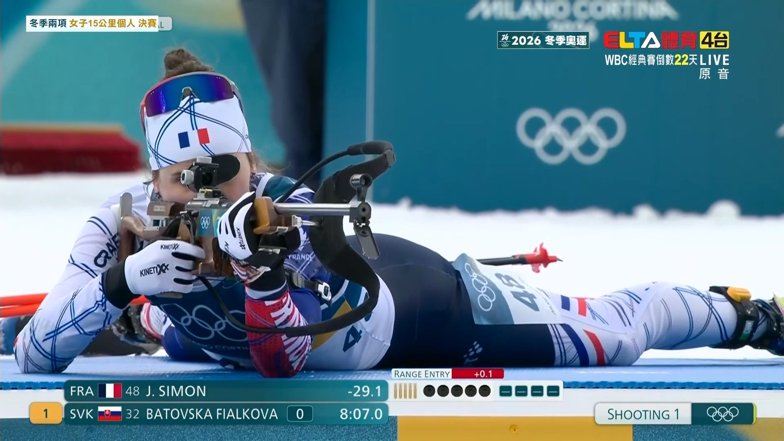 2/11 冬季奧運 冬季兩項 女子15公里個人決賽(原音)