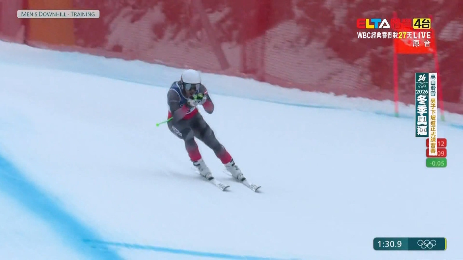 2/6 冬季奧運 高山滑雪 男子下坡道正式練習賽3(原音)