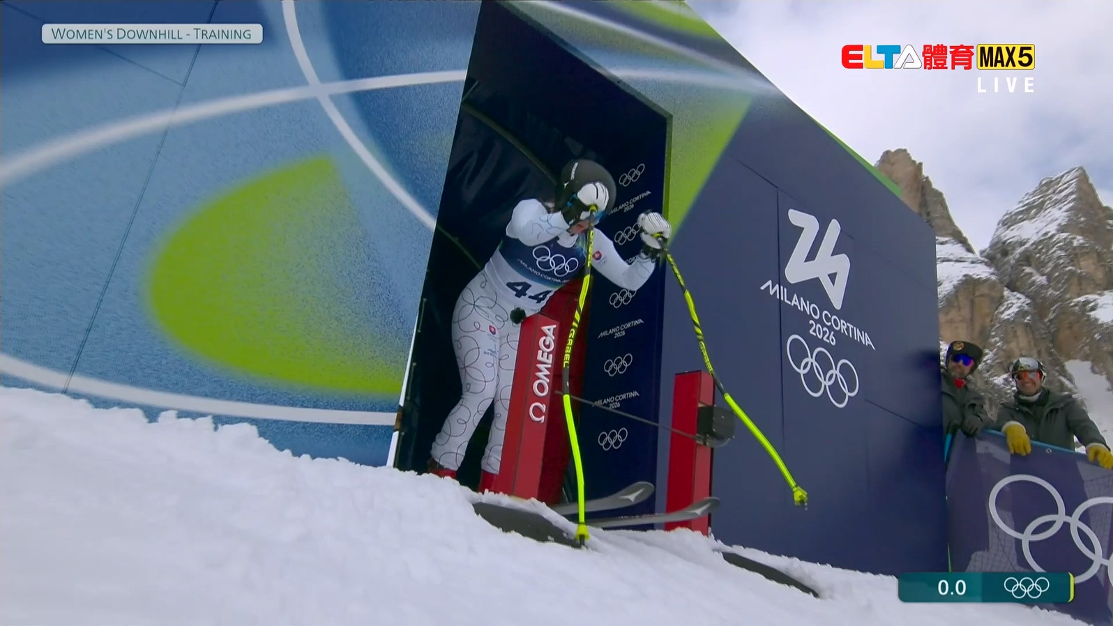 2/6 冬季奧運 高山滑雪 女子下坡道正式練習賽2 (原音)