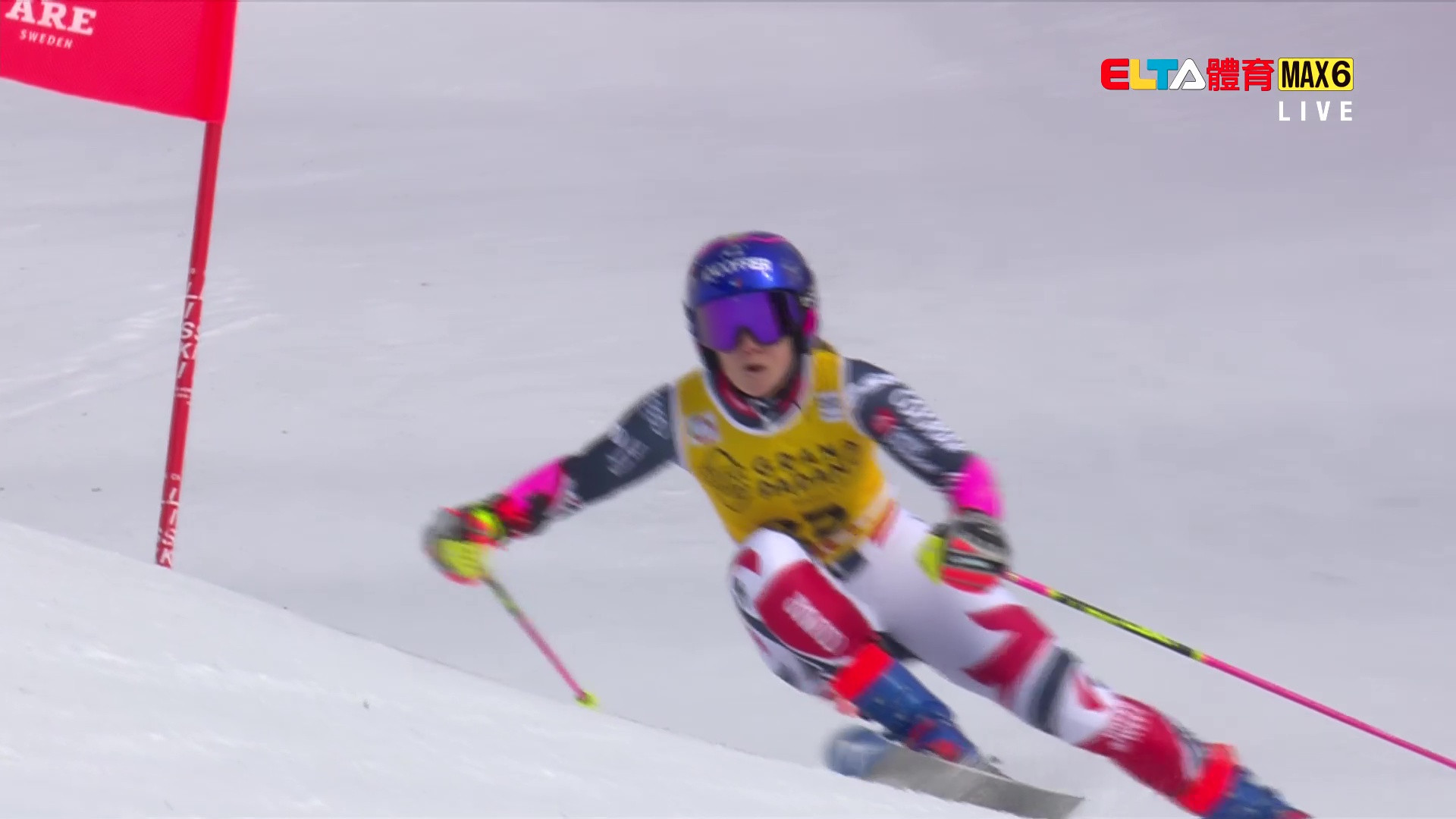 3/14 FIS高山滑雪世界盃 瑞典站 女子大曲道賽第1趟(原音)