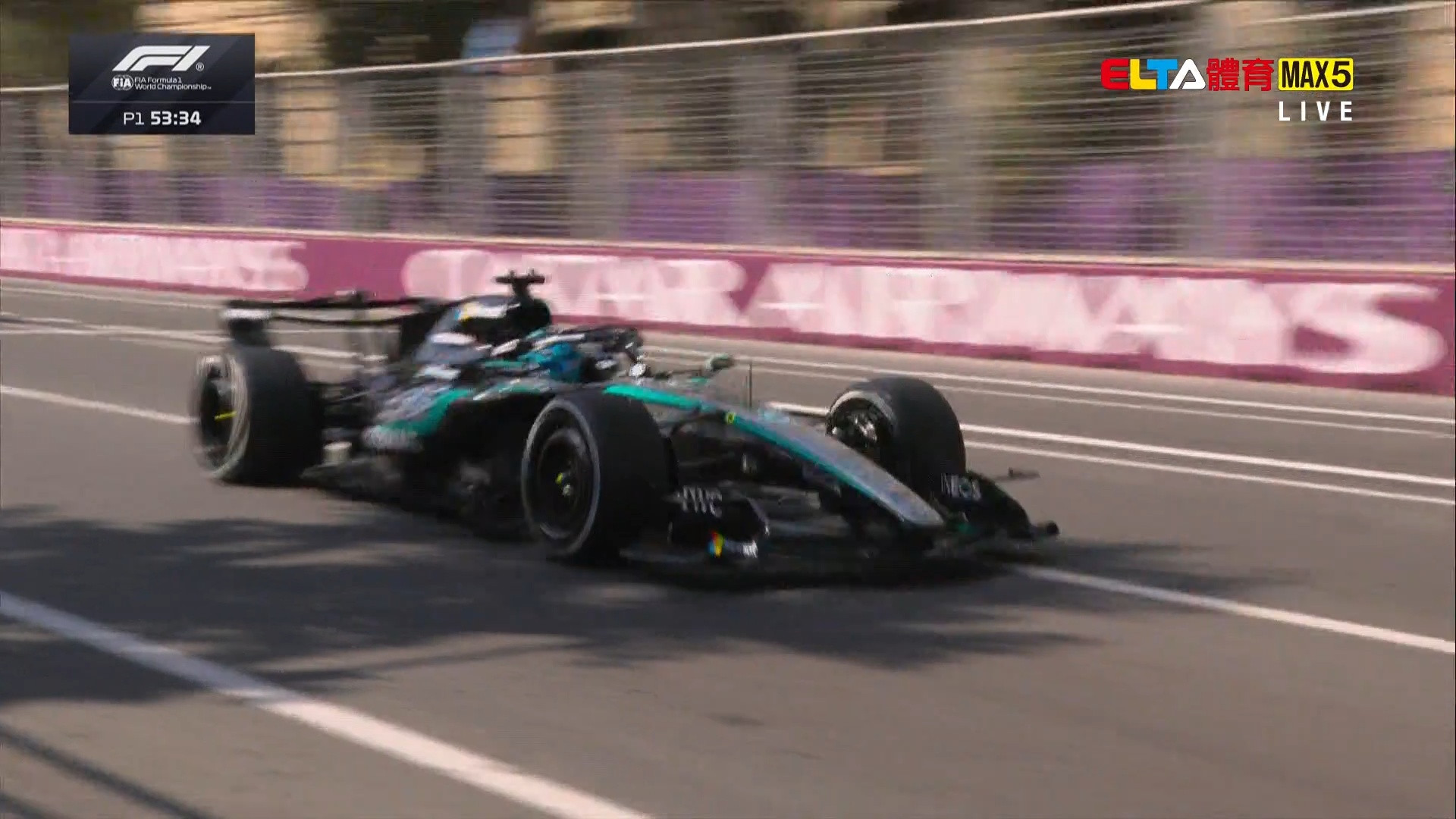 9/24 F1 亞塞拜然站 第1節自由練習 (英文解說原音)
