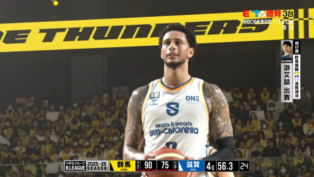 1/24 日本職業籃球B.League 滋賀湖泊 VS 群馬雷鶴 例行賽