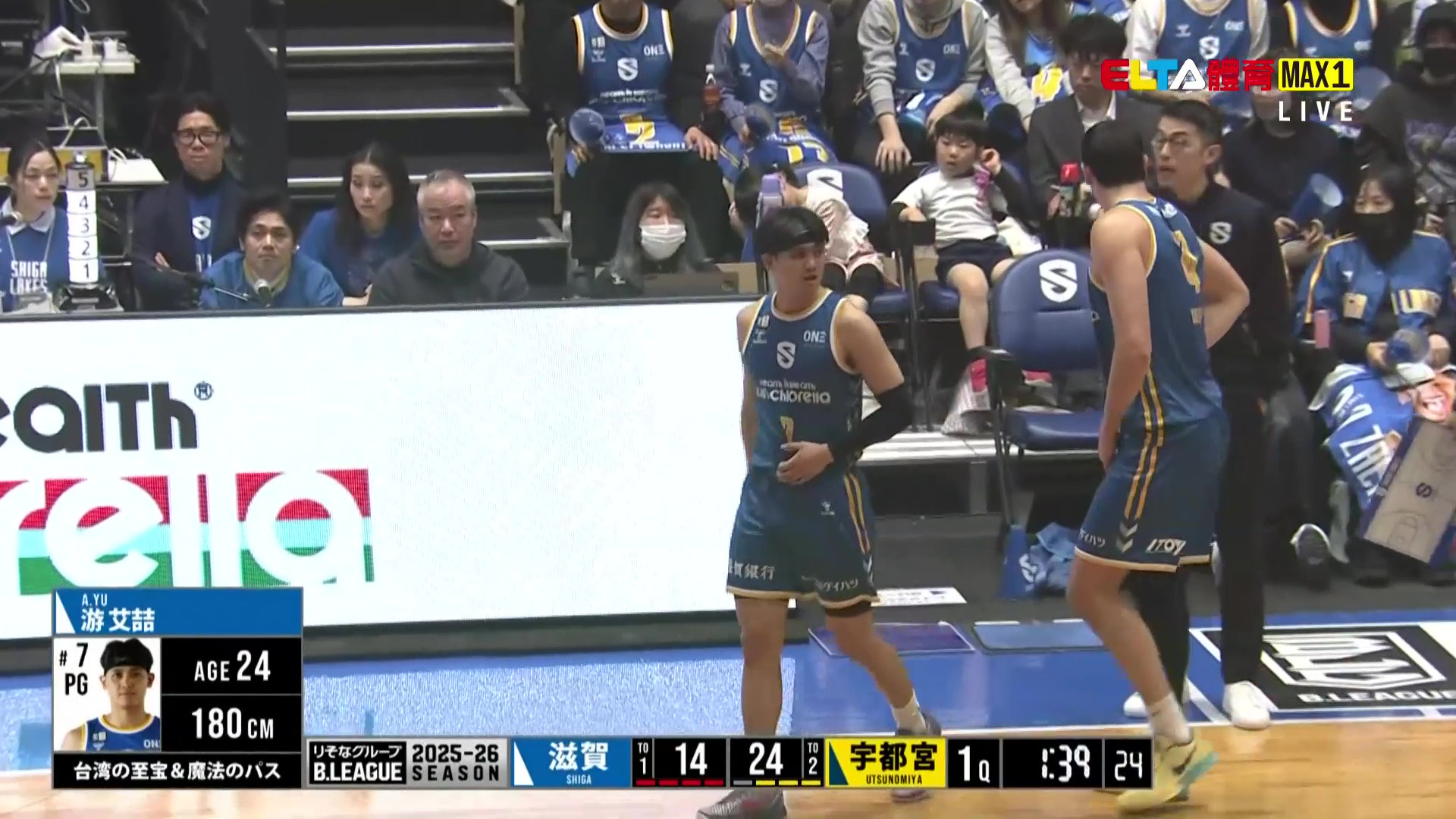 3/14 日本職業籃球B.League 宇都宮皇者 VS 滋賀湖泊 例行賽(原音)