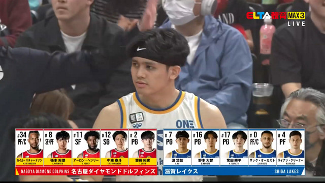 4/18 日本職業籃球B.League 滋賀湖泊 VS 名古屋鑽石海豚(原音)