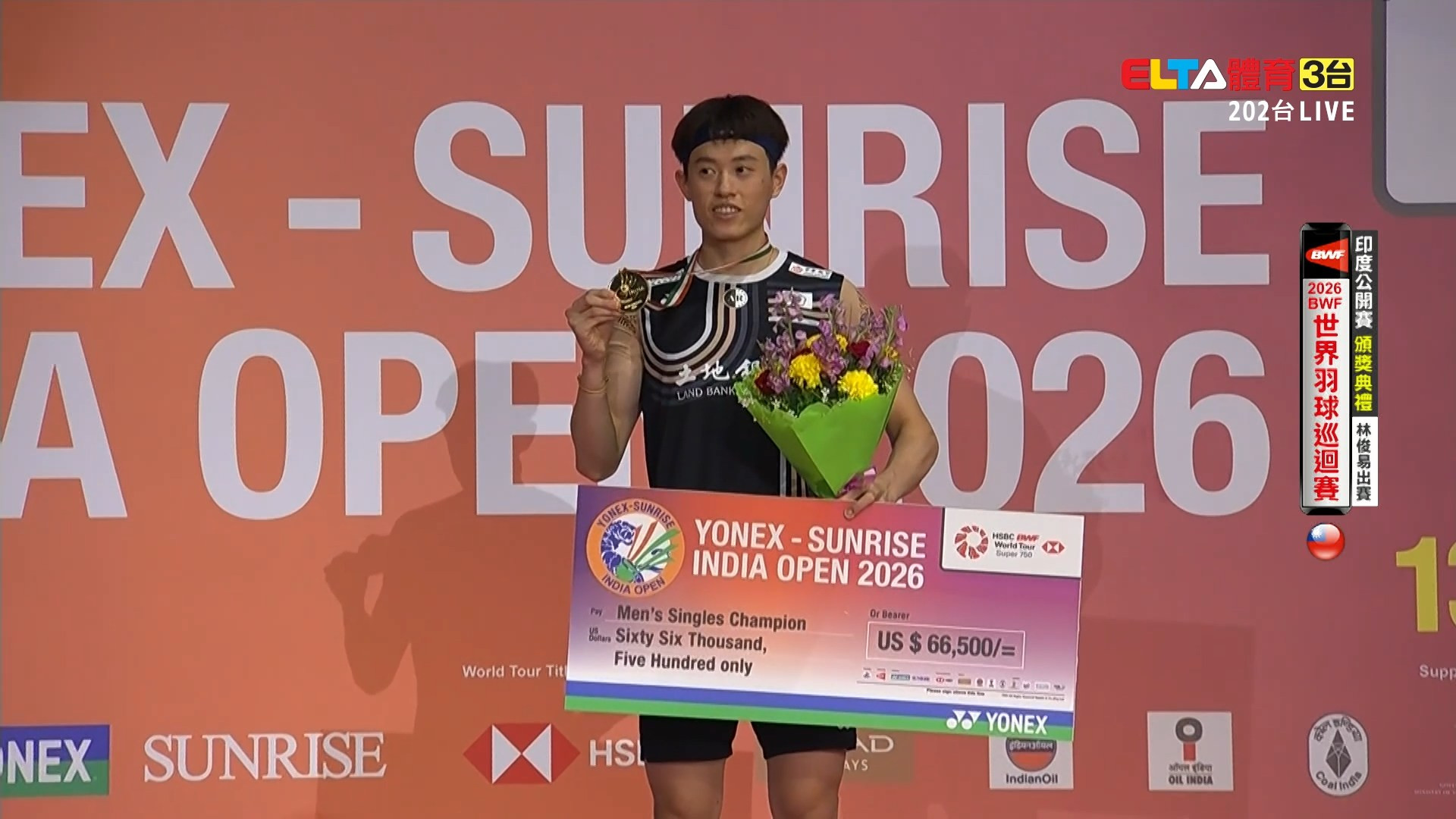 1/18 BWF 印度公開賽 男單決賽 林俊易對Christie