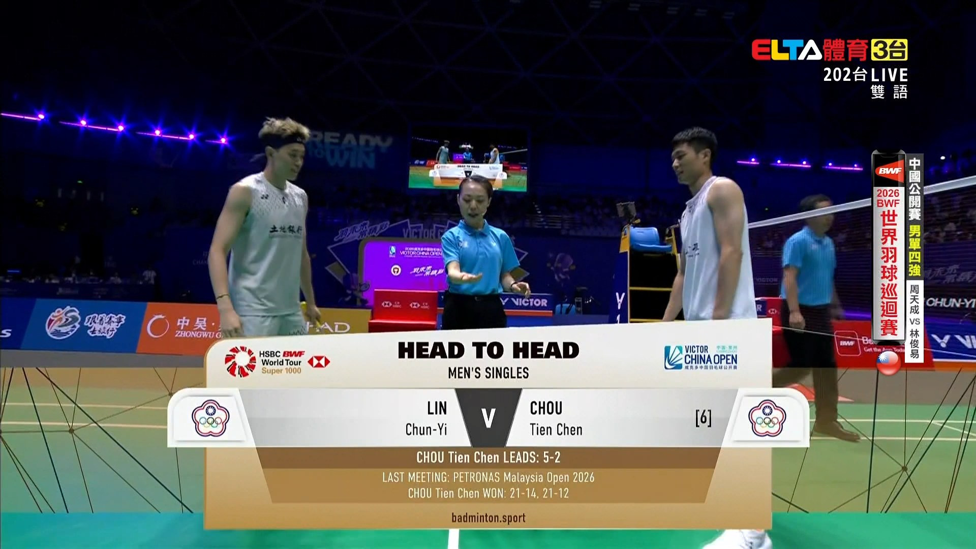 7/25 BWF 中國公開賽 四強(下) 周天成 林俊易