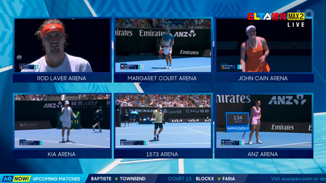 1/18 澳網 第1日 國際訊號2 上(原音)