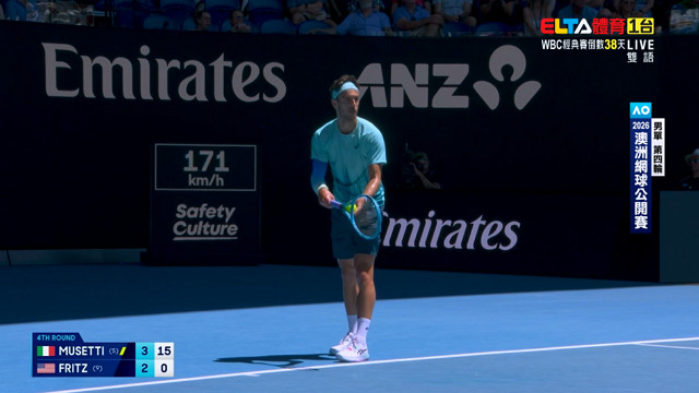1/26 澳網 Musetti對Fritz 第9日