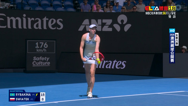 1/28 澳網 Rybakina對Swiatek 女單八強