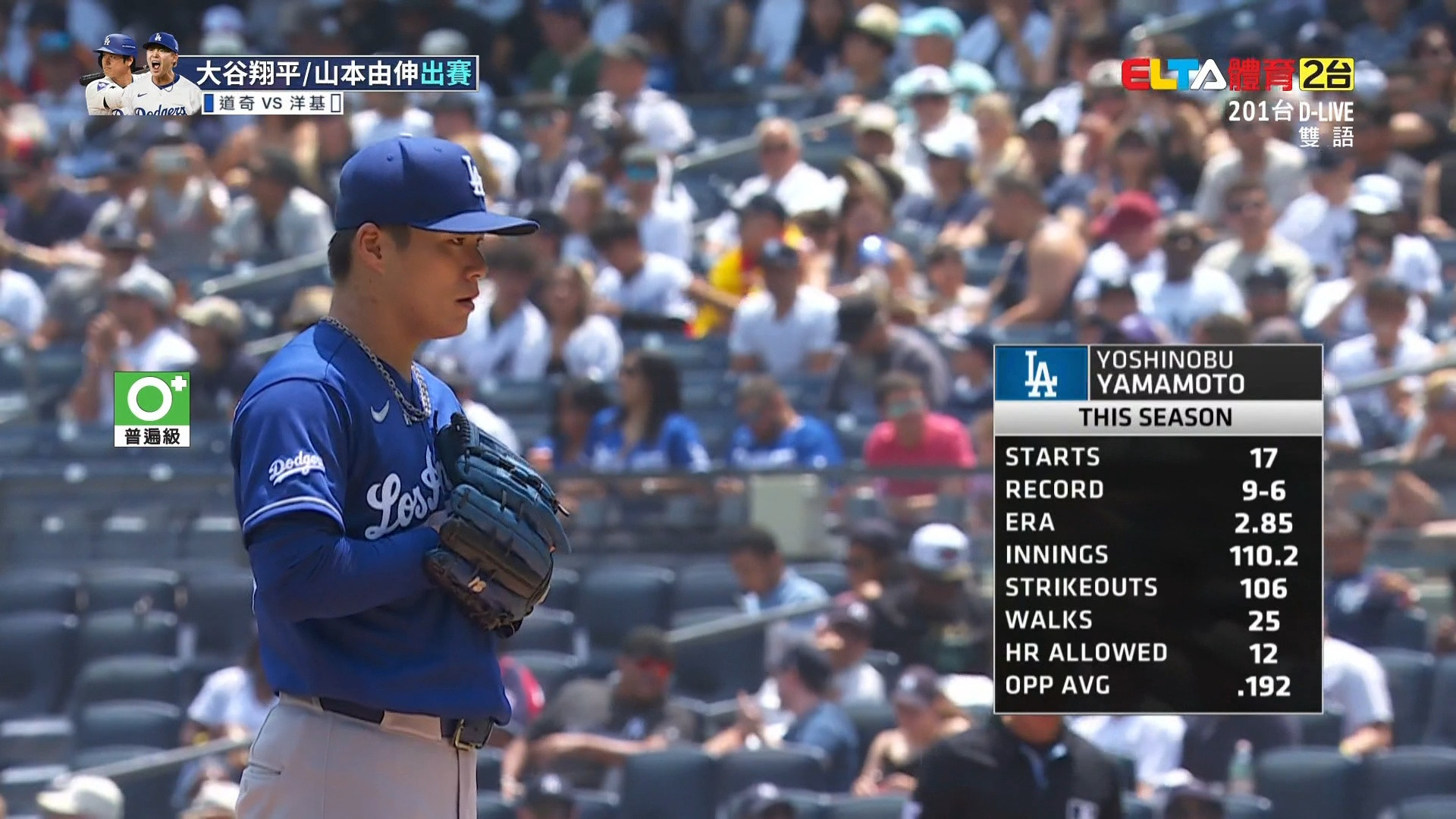 7/20 道奇 VS 洋基 雙重賽G1 山本由伸先發