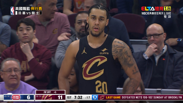 3/4 NBA 活塞 VS 騎士 例行賽