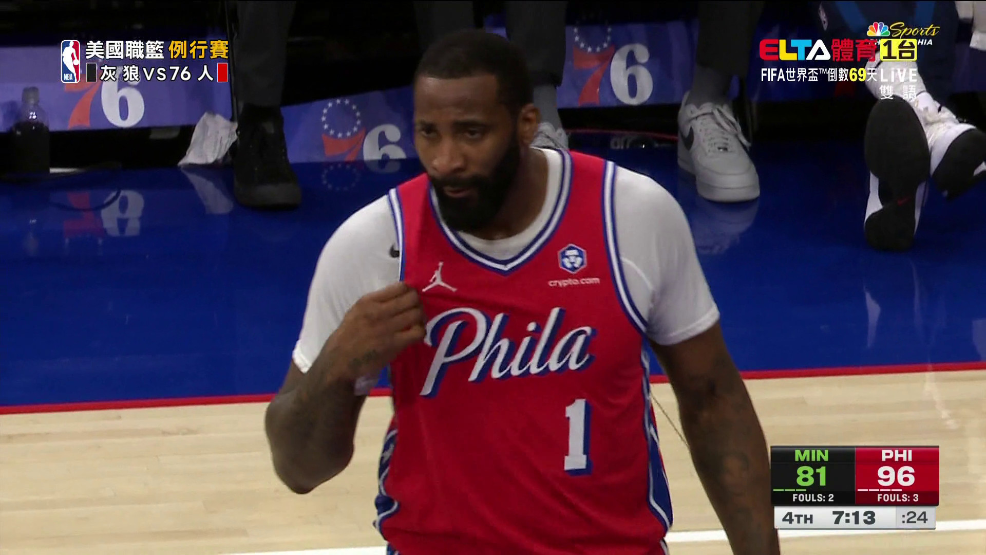 4/4 NBA 灰狼 VS 76人