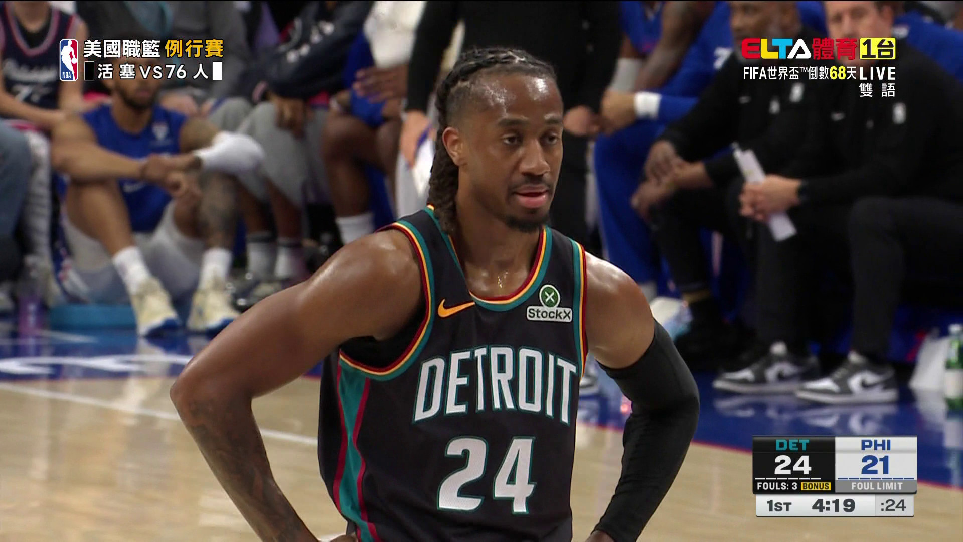 4/5 NBA 活塞 VS 76人