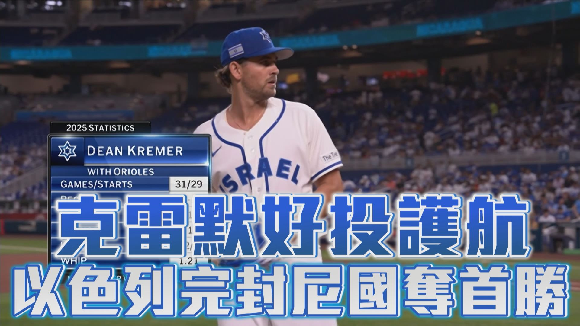 3/9 克雷默好投護航 以色列完封尼國奪首勝