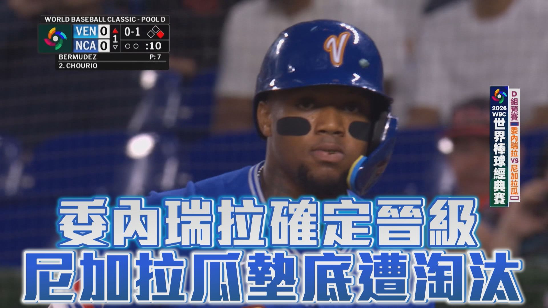 3/10 委內瑞拉確定晉級 尼加拉瓜墊底遭淘汰